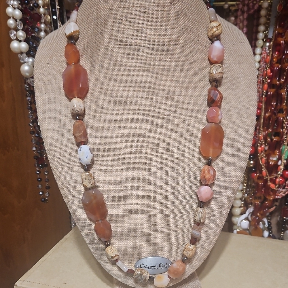 Elegant Barse Multi-Genuine Stone Beaded Necklace NWT 925 Sterling